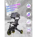 Велосипед складной 3-колесный LUXMOM 368 желтый, складной, повортное сиденье, съемная родительская ручка
