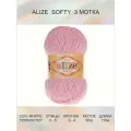 Пряжа для вязания ALIZE SOFTY Ализе Софти: 185 (детский розовый) / 3 шт / 115 м / 50 г / 100% микрополиэстер