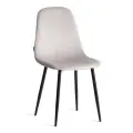 Стул BREEZE (mod. JSC-58) Tetchair серый, черный, велюр, металл, мягкое сиденье, без подлокотников