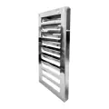 Решетка вентиляционная 400х800мм с внутренними жалюзями из нержавеющей стали