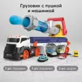 331885, Грузовик игрушечный Happy Baby с пушкой и машинками CANNON TRUCK, автовоз, гараж на колесах