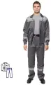 Костюм рабочий летний муж. л22-КБР т. сер./св. сер (р.52-54) 182-188