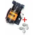 Насос ZS DRO-N50G MINI (помпа) + фитинги на трубку 1/4 (6,5мм) для фильтра с обратным осмосом Родничок.