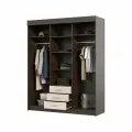 Шкаф-купе с зеркальными дверями, ящиками, штангами и полками 1700*2100*580мм