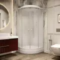 Душевая кабина Parly BM86 (85х85х215), со средним поддоном, профиль белый, стекло матовое