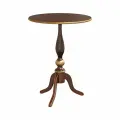 Столик кофейный круглый ГАЛА D.600, тёмно-коричневый, тон темный орех, с патиной золото
