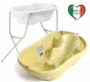 Комплект ванночка Ok Baby Onda жёлтый 13+Подставка Metal Bath Stand