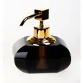Дозатор для мыла К&B, настольный, цвет: Черный/ золото