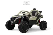 Детский электромобиль RiverToys Z707ZZ с дистанционным управлением, полноприводный, одноместный бежевый