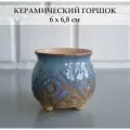 Керамический горшок для суккулентов и кактусов / Керамический горшок для цветов №6