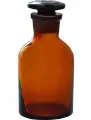 Склянка для реактивов узкогорлая с пришлифованной пробкой (темное стекло), 125 мл