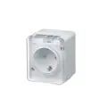 Розетка 1-м ОП AtlasDesign Profi54 16А IP54 250В с заземл. защ. шторки бел. | код ATN540145 | Schneider Electric (10шт. в упак.)