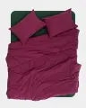 Набор наволочек из вареного хлопка 50х70 см, цвет бордовый, 2 шт