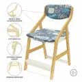 Стул растущий для школьника Робин Wood (Вуд) с чехлом, цвет Комбо белый/Салют