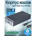 Корпус (переходник) USB 4 (Thunderbolt 4) для SSD M.2 NVMe UGREEN DualRibbed Quiet Box D700