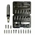 Forcekraft Отвертка ударная с набором бит и адаптерами, 17 предметов 1/2 в кейсе FK-5171(47289)