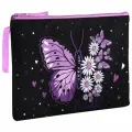 Папка для тетрадей BRAUBERG А4, 1 отделение, полиэстер, на молнии, с ручкой, Flower butterfly, 271475 Набор - 3 шт.