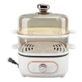 2-уровневая электрическая пароварка 1200 Вт 10,5 л, штабелируемая многоцелевая плита, электрическая пароварка с паровой пластиной для супа, лапши, овсянки, вилка стандарта США 110 В