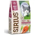 SIRIUS 10 кг сухой полнорационный корм для взрослых кошек лосось и рис