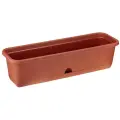 Ящик для цветов IDEA (М-Пластика) с поддоном балконный, 16л, 60x15x18.5 см, терракотовый