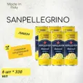 Газированный напиток Sanpellegrino Lemonata Санпеллегрино Лимон, 6 шт * 330 мл, Италия