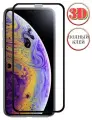 Защитное 3D стекло для Apple iPhone XS Max изогнутое клеится на весь экран с черной рамкой