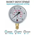 Манометр гидравлический на 250 бар (3500 psi), 100 мм, G 1/2 радиальный, виброустойчивый - глицериновый