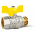 Кран шаровый  LD Pride 47.В-Н.Б GAS муфтовый (ВР/НР), латунь,     4.3 см Ду 25 (1) муфтовый (ВР/НР)