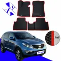 Автомобильные коврики EVA/ЕВА/ЭВА для Kia Sportage 3 III (SL) / Киа Спортейдж 3 III (СЛ) 2010-2016 черный красный