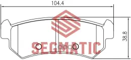 Колодка Торм Диск Зад Chevrolet Lacetti 1.6 2005- Chevrolet Lacetti 1.4 2005- Chevrolet Aveo 1.4 SEGMATIC арт. SGBP2612