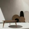 Журнальный столик круглый, Place it Home, цвет орех, диаметр 81см