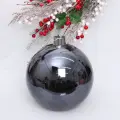 Новогодний шар 25 см «Глянец», графит, пластик, для елки и декорирования