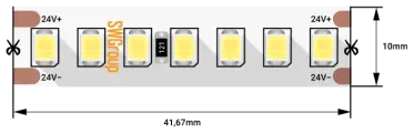 Светодиодная Лента SWG SWG2P168-24-17.3-NW-20 IP20 5м Нейтральное Белое Свечение / СВГ 005268.