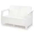 Диван садовый, 2-х местный, 127x70x79 см, белый