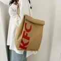 Рюкзак KFC, школьный, унисекс, для средней и старшей школы, бежевый, нейлон