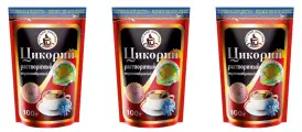 Цикорий Русский цикорий, растворимый, дойпак, 100 г, 3 уп