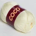 Пряжа VITA cotton COCO Vita, молочный - 010, 100% мерсеризованный хлопок, 5 мотков, 50 г, 240 м.