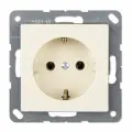 JUNG EcoProfi Слоновая кость Розетка с заземлением, автозажим, EP1420