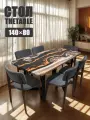 Стол кухонный обеденный прямоугольный дизайнерский лофт THETABLE 140х80 4.15/3.1