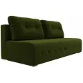 Прямой Диван Лондон, Вельвет, Зеленый, Ящик для белья, 195х90х80 см