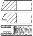 Кольца ДВС поршневые (к-т на 1 поршень) Goetze арт. 0810250000