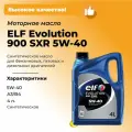 Моторное масло Elf Evolution 900 NF, 5W-40, синтетическое, 4л