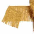 0390-0310 Бахрома нитяная 120мм*25м (828 темно-золотой)