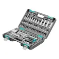 Набор инструментов, 1/2, 1/4, CrV, пластиковый кейс 94 предмета Stels
