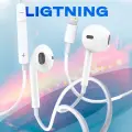 Проводные наушники с микрофоном разъем Lightning, игровая гарнитура для компьютера, на iphone, для айфона, белые