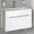 Тумба с раковиной Aqua de Marco OLIVIA 80, подвесная, белая, с ящиком