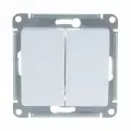 30 шт. Systeme Electric Glossa Бел Выключатель 2-клавишный, сх.5, 10АХ GSL000151