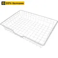 Корзина сетчатая Larvij 58.8x10x42.4 см металл цвет белый
