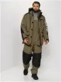 Костюм тактический мужской зимний Huntsman Siberia для охоты, зимней рыбалки, ветровлагозащитный, ткань Breathable цвет хаки (р.52-54/170-176)