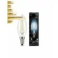 (2 шт.) Светодиодная лампочка Gauss Filament Свеча E14 11W 750lm 4100K 4K прозр. филамент (нитевидная) 103801211 Нейтральный белый. Цоколь E14